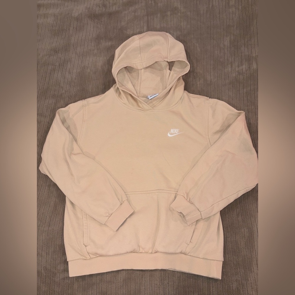 Nike Boys Beige Hoodie Size Large